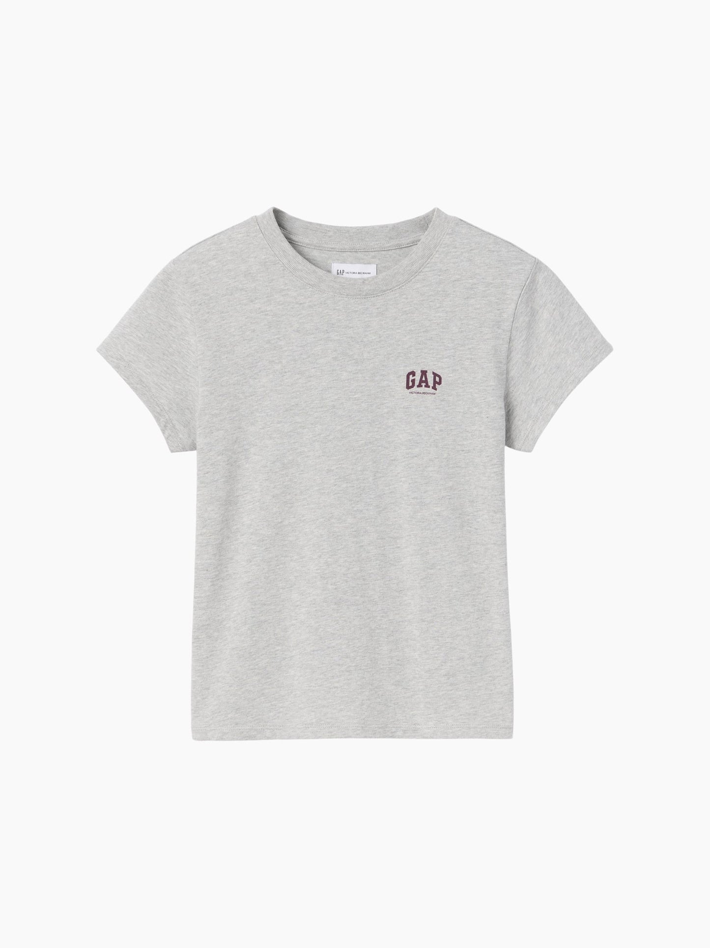 Açık Gri Gap × Victoria Beckham Organik Pamuk Logo T-shirt