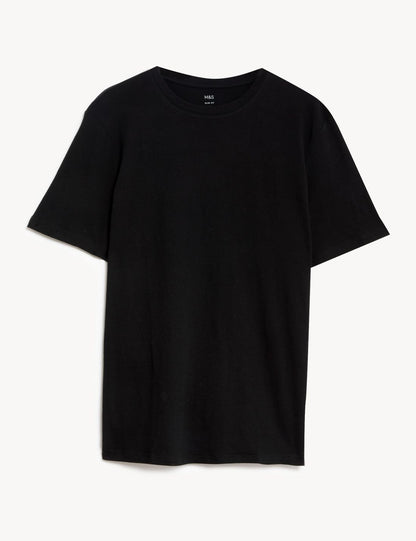 Saf Pamuklu Kısa Kollu T-shirt