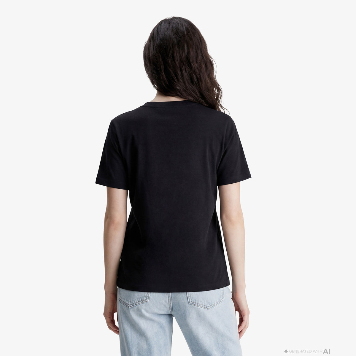 Calvin Klein Classic 20s Logo Grap Kadın Siyah T-shirt
