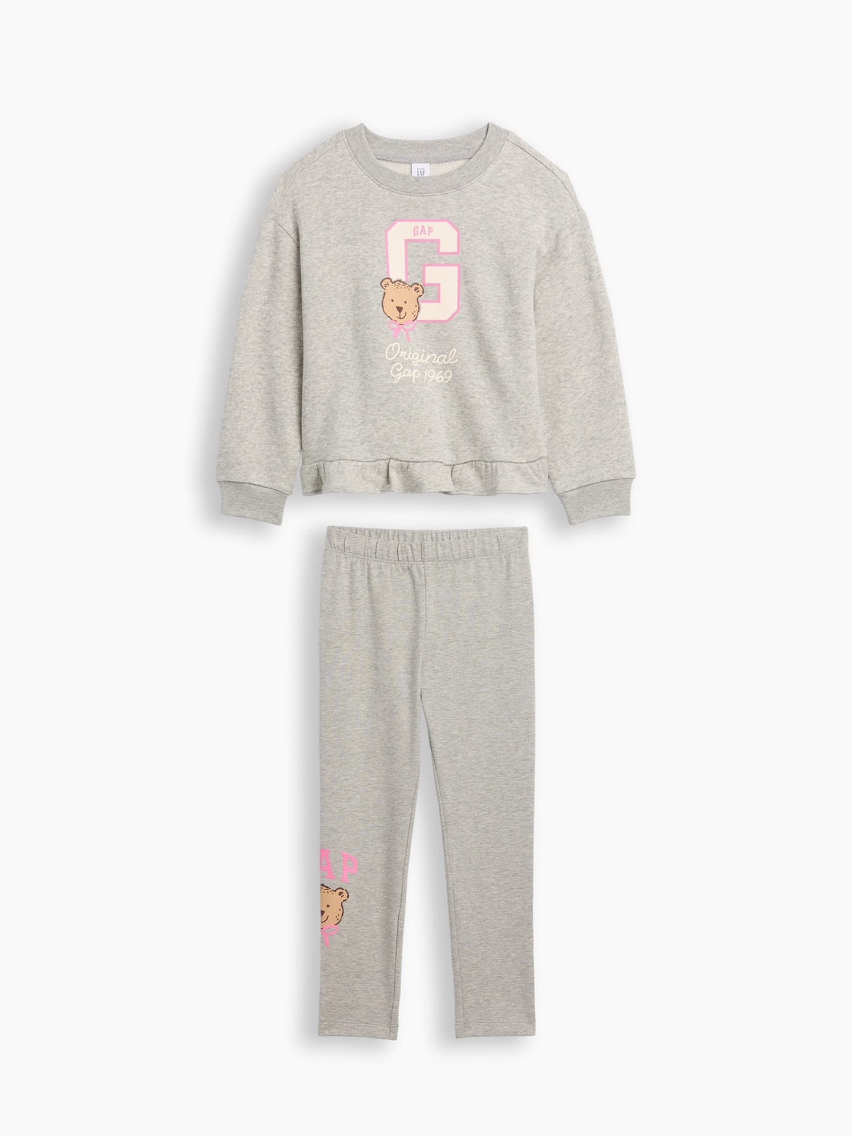 Açık Gri Iki Parça Sweatshirt Seti