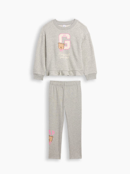 Açık Gri Iki Parça Sweatshirt Seti