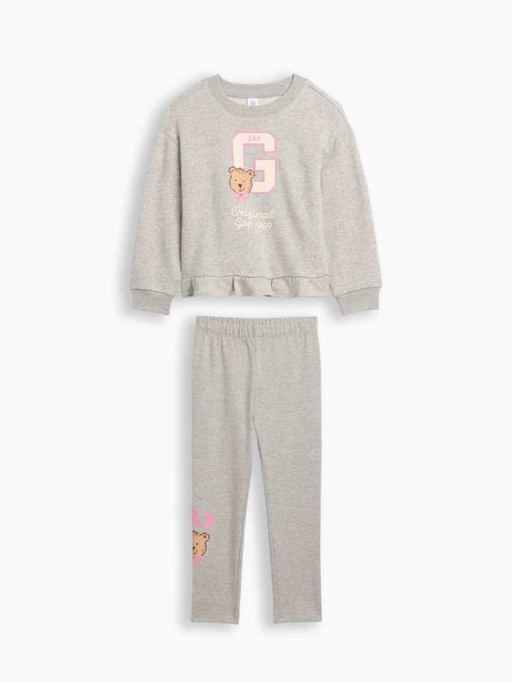 Açık Gri Iki Parça Sweatshirt Seti