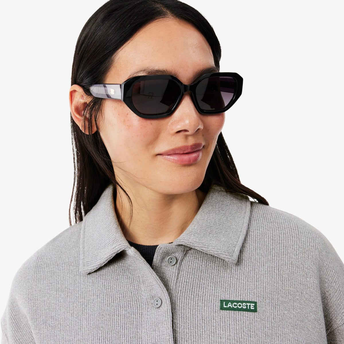 Lacoste Oversize Fit Kadın Gri Sweatshirt