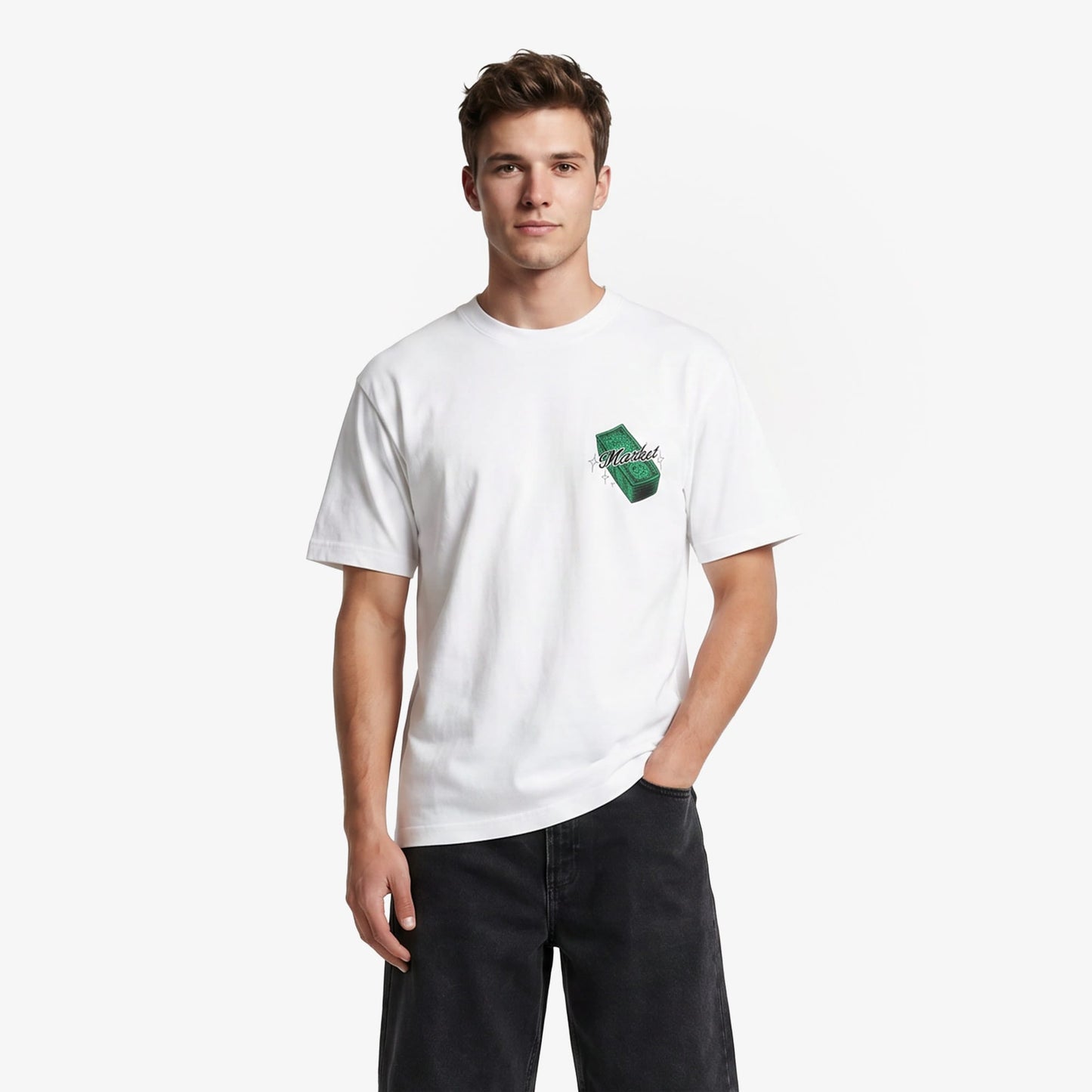 Market Call My Plug Erkek Beyaz T-shirt