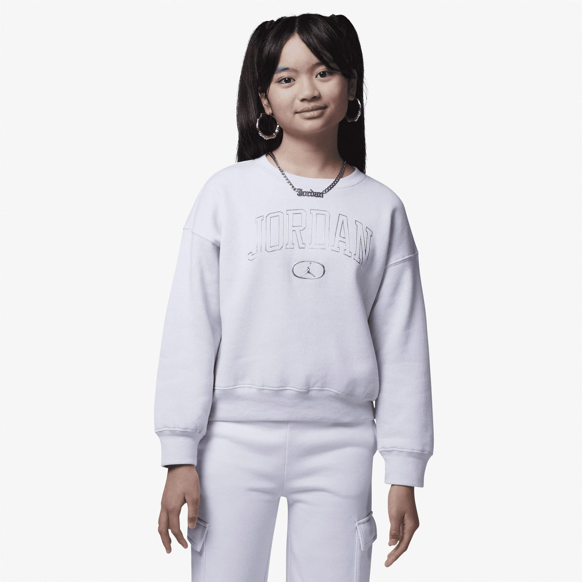 Jordan Baby Blue Crew Çocuk Gri Sweatshirt