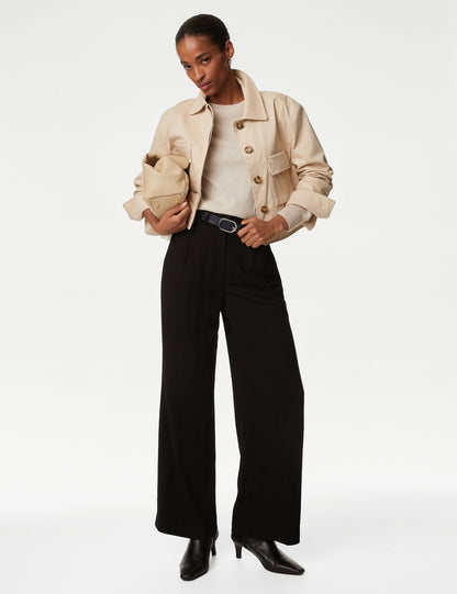 Relaxed Fit Crop Bomber Ceket