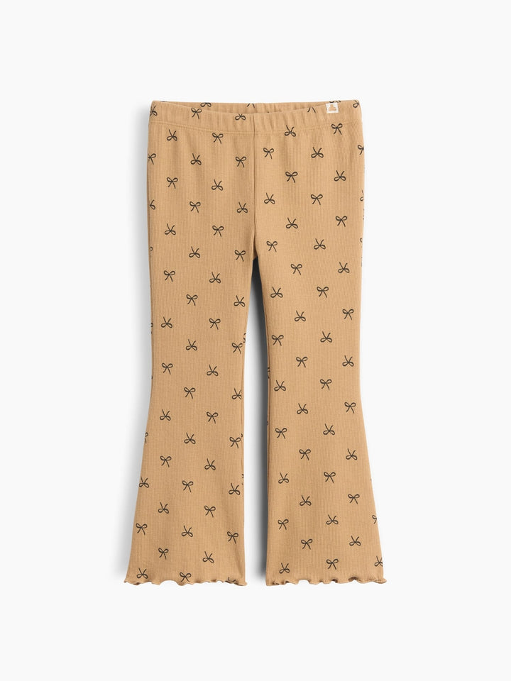 Bej Pull-on Fitilli Flare Tayt
