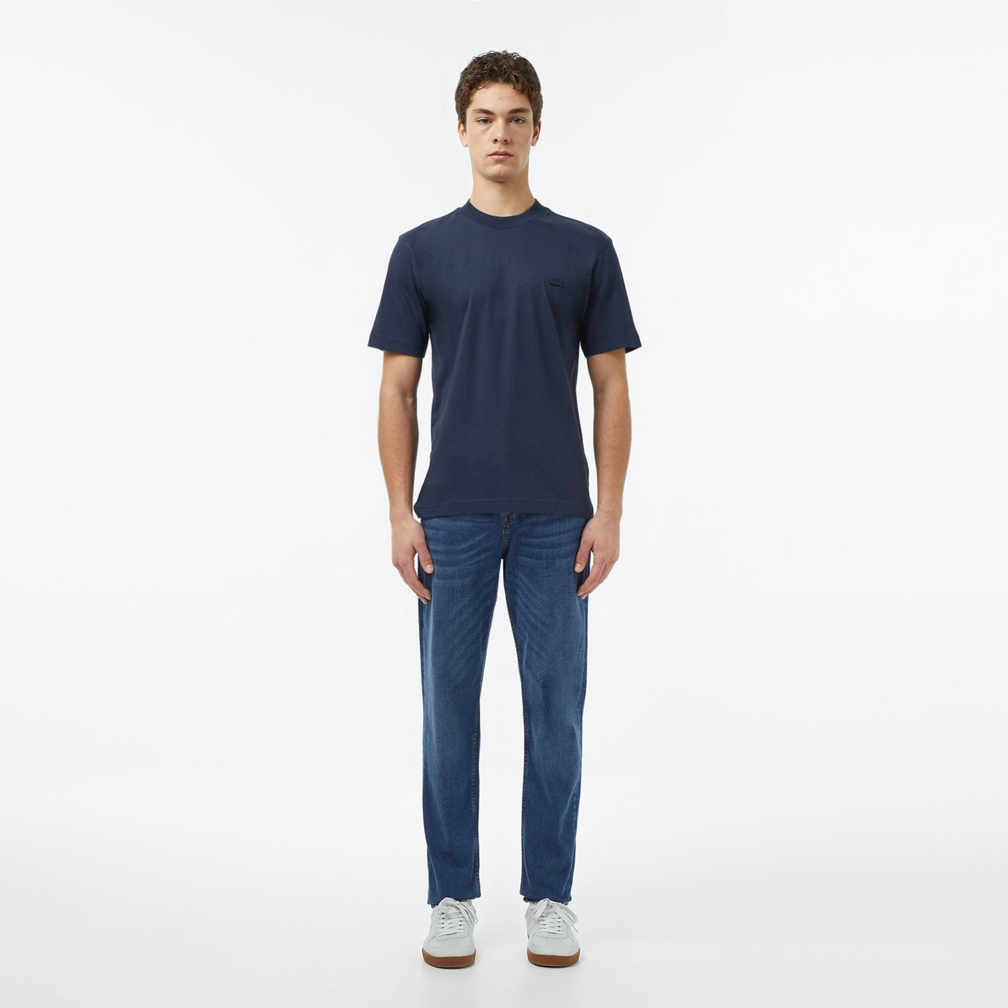 Lacoste Erkek Relaxed Fit Bisiklet Yaka Lacivert T-shirt