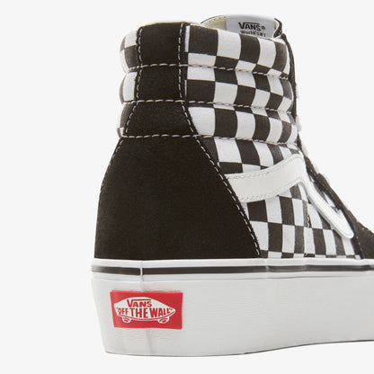 Vans Checkerboard Sk8-hi Platform 2.0 Siyah - Beyaz Kadın Sneaker