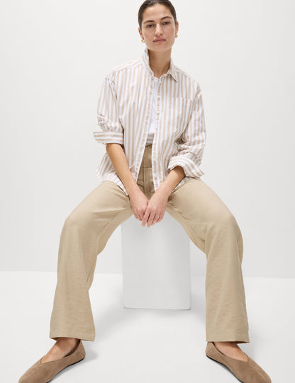 Lyocell Zengin Düz Straight Leg Pantolon