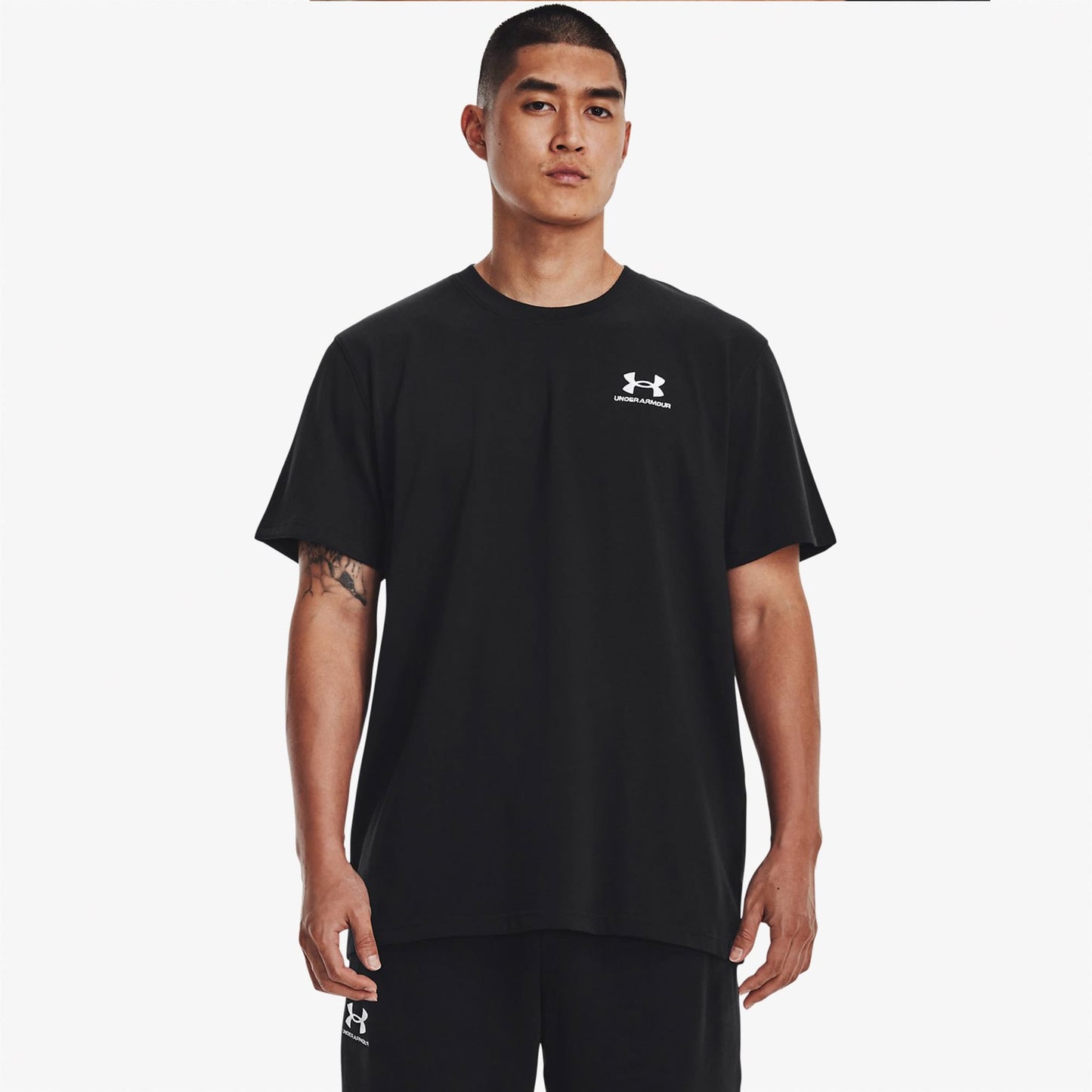 Under Armour Logo Nakışlı Heavyweight Siyah Kısa Kollu Erkek T?shirt