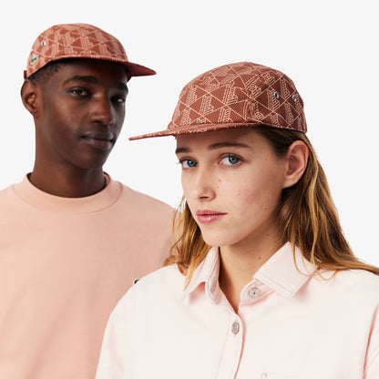 Lacoste Printed Twill Jockey Unisex Kahverengi Şapka
