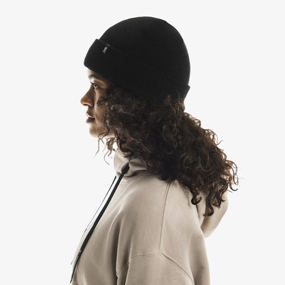 On Merino Beanie Unisex Siyah Bere