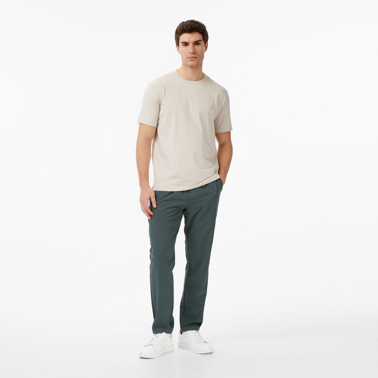 Nautica Erkek Bej Regular Fit T-shirt