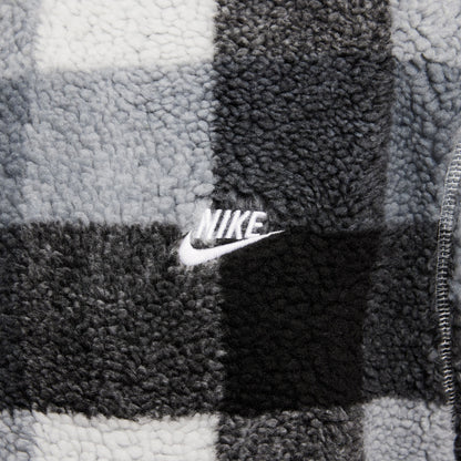 Nike M Nk Club Ssnl Wntrzd Aop Hz Erkek Siyah Sweatshirt