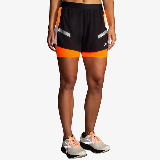 Brooks Run Visible 4 2in1 2.0 Kadın Siyah Şort