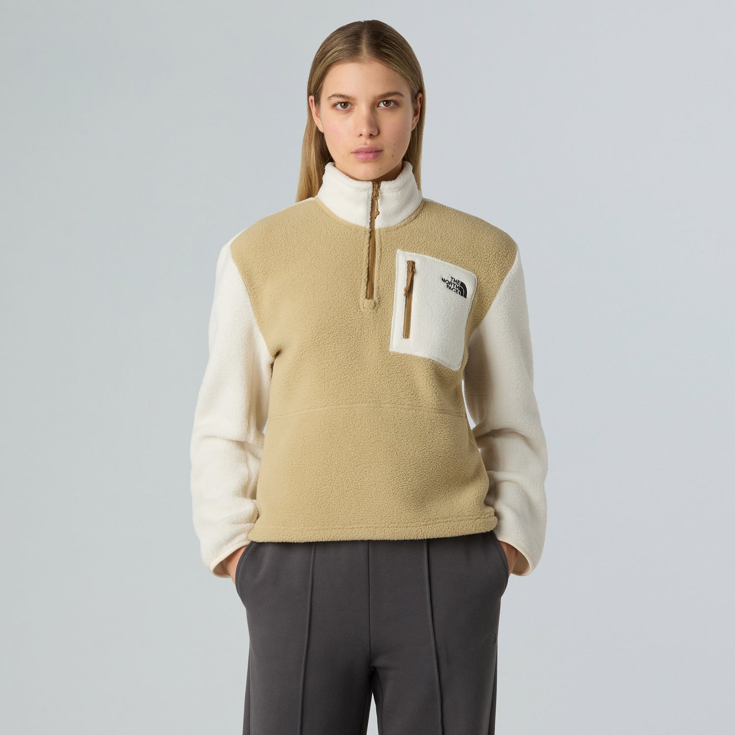 The North Face Yumiori 1/4 Zip Kadın Kahverengi Polar Mont