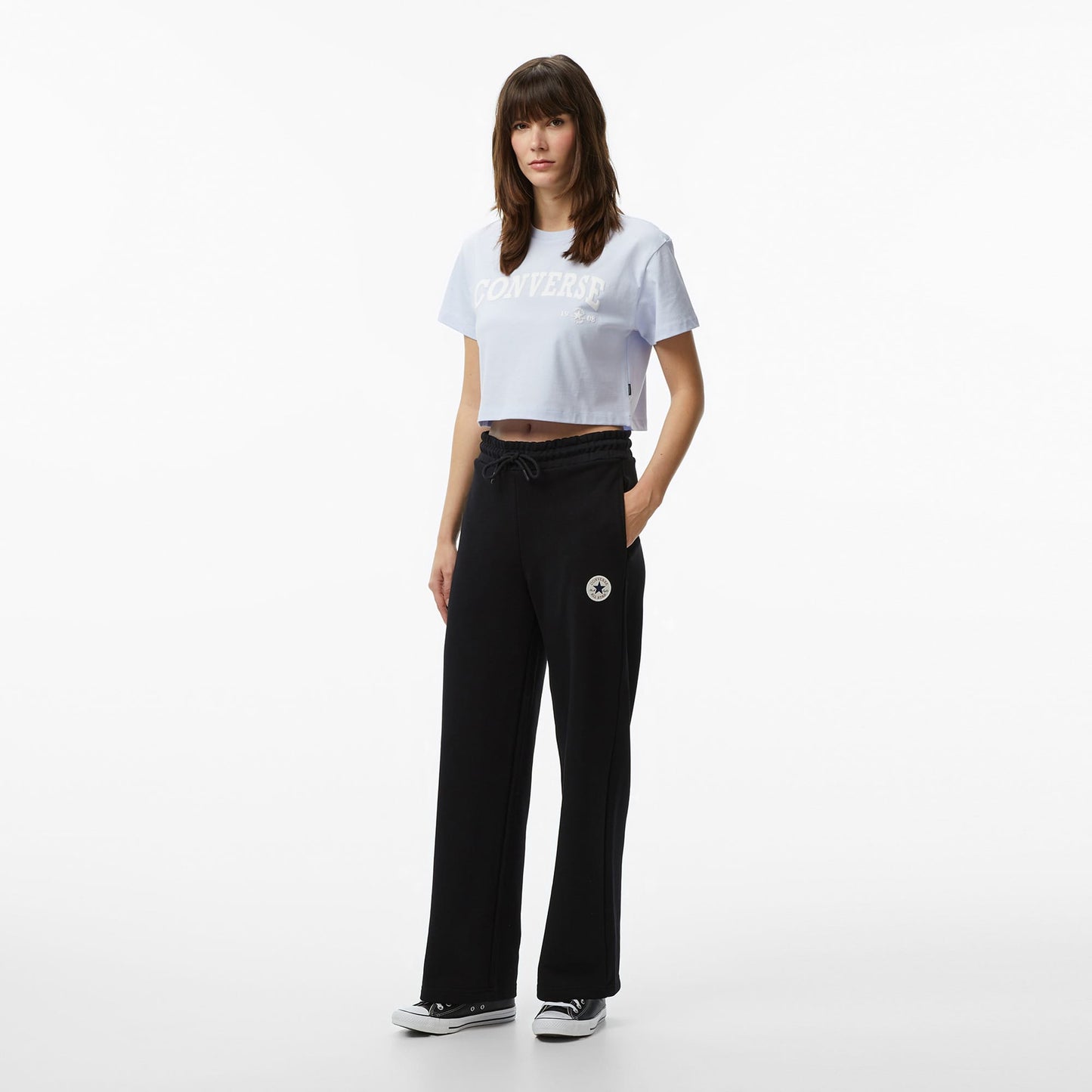 Converse Regular Fit Kadın Siyah Eşofman Altı