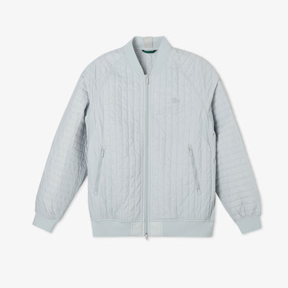 Lacoste Erkek Relaxed Fit Fermuarlı Gri Bomber Ceket
