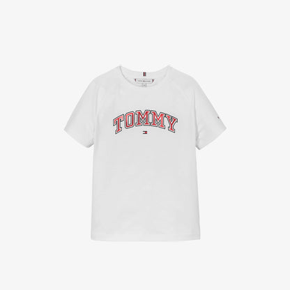 Tommy Hilfiger Varsiy Foil Çocuk Beyaz T-shirt