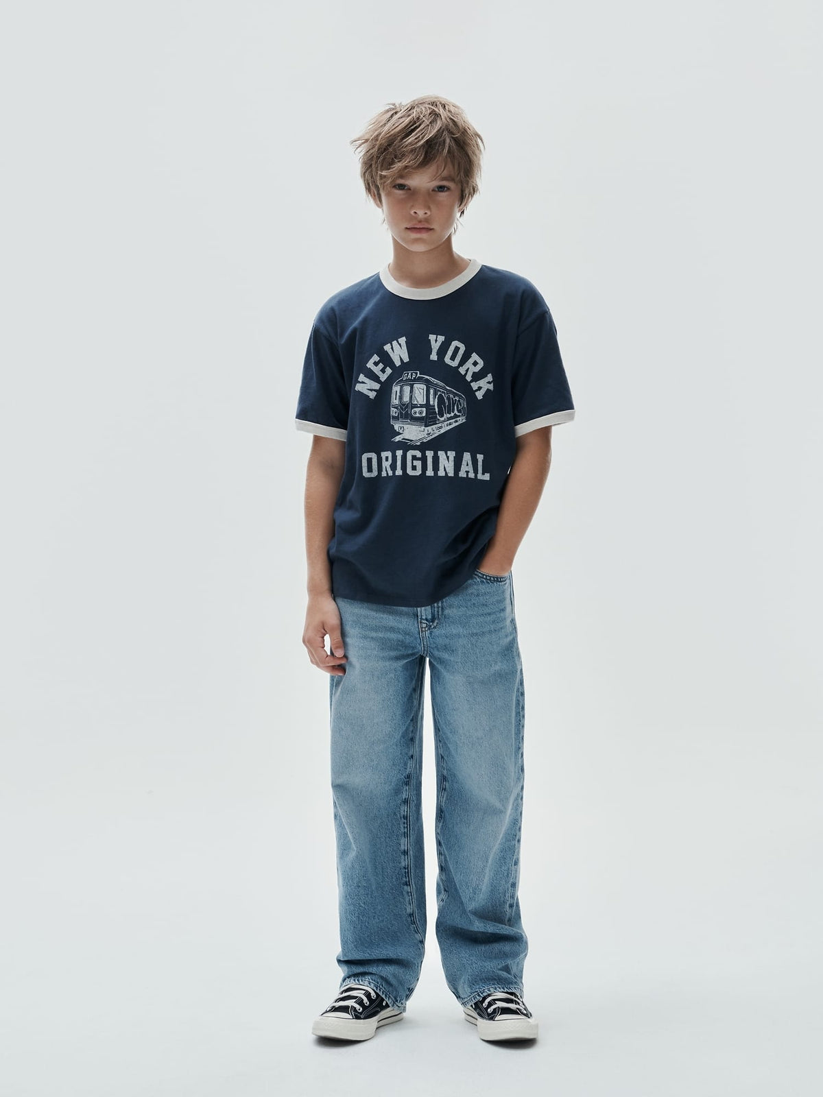 Açık Mavi Baggy Jean Pantolon