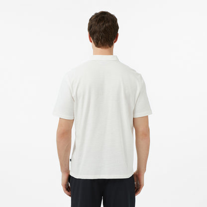 Nautica Erkek Krem Regular Fit Çizgili Polo Yaka T-shirt