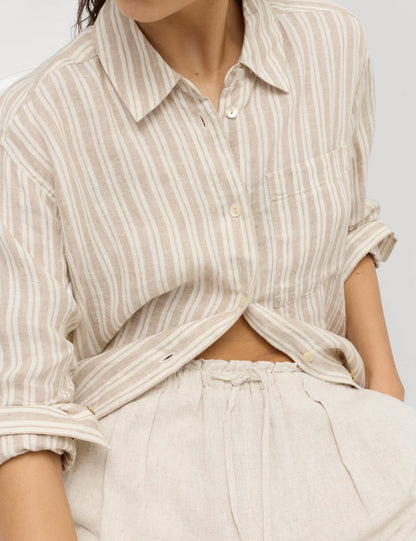 Keten Karışımlı Tapered Pantolon