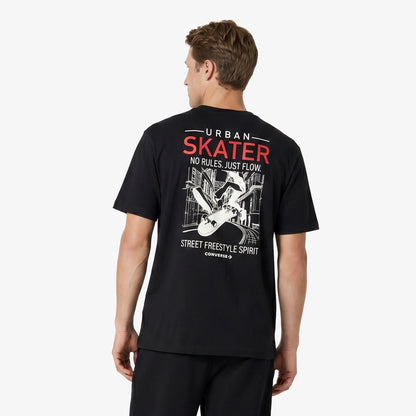 Converse Grafik Baskılı Erkek Siyah T-shirt