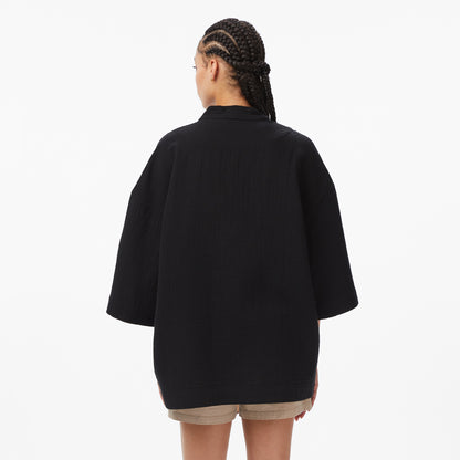 United4 Unisex Siyah Kimono