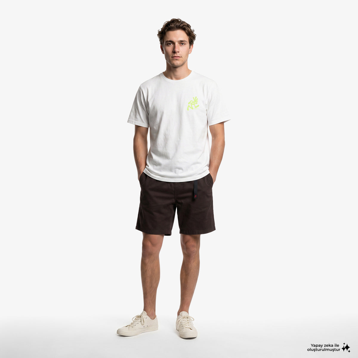 Gramicci Running Man Erkek Beyaz T-shirt