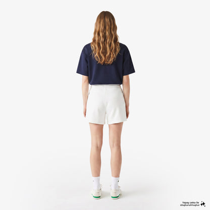 House Of Superstep X Lacoste Kapsul Koleksiyon Kadın Beyaz Şort