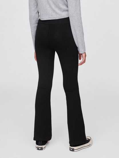 Siyah Organik Pamuk Flare Legging Tayt