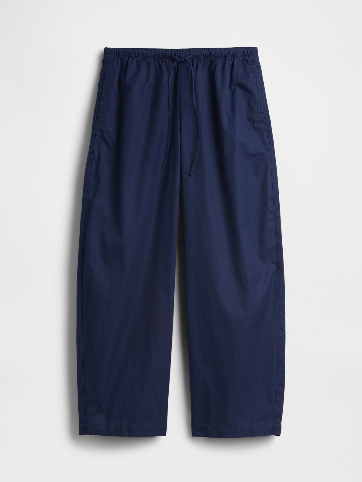 Lacivert Poplin Easy Barrel Pantolon