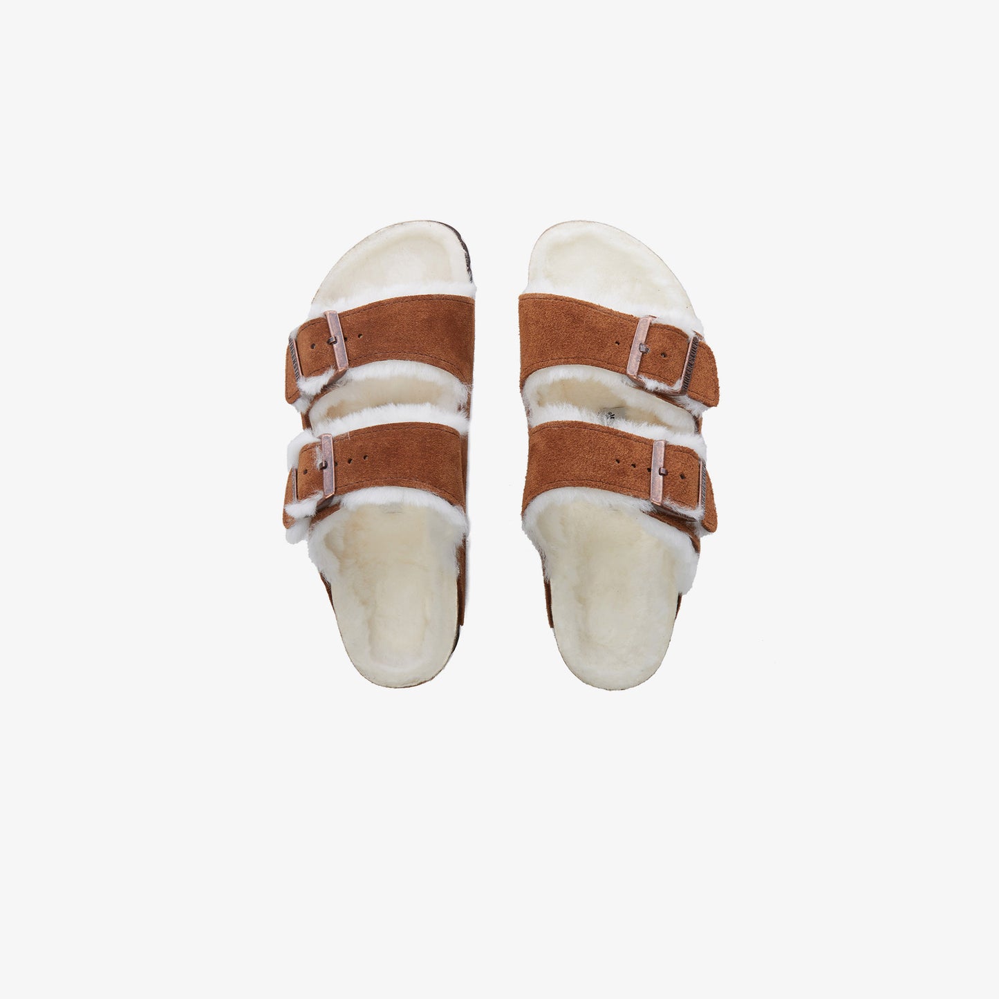 Birkenstock Kahverengi Unisex Çift Bantlı Süet Terlik