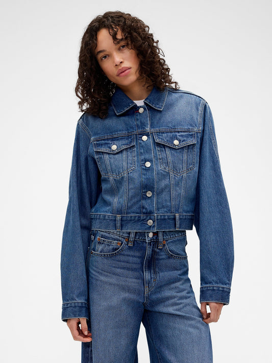 Mavi Gap × Victoria Beckham Relaxed Crop Denim Ceket