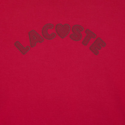 Lacoste Çocuk Uzun Kollu Bisiklet Yaka Baskılı Pembe T-shirt