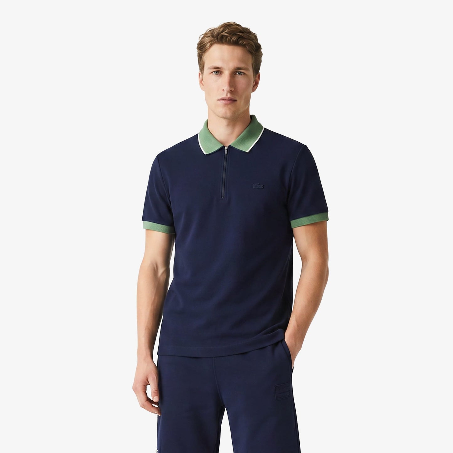 Lacoste Erkek Regular Fit Renk Bloklu Lacivert Polo