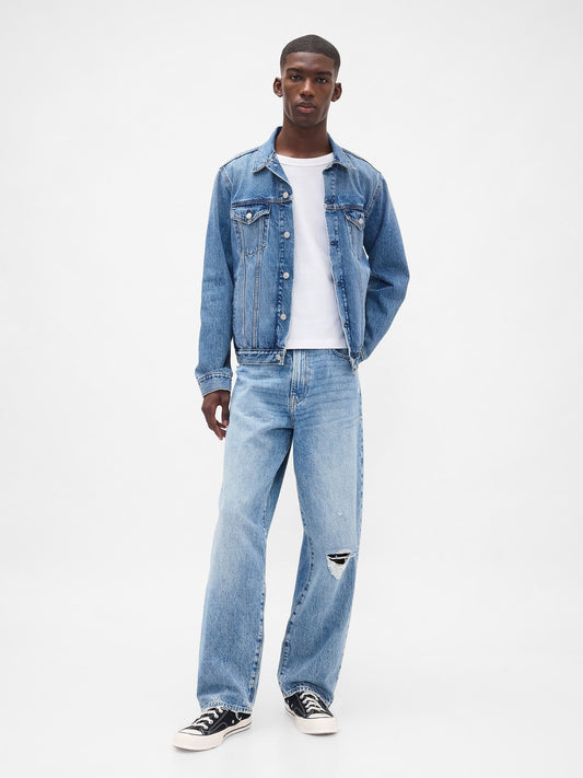 Açık Mavi Baggy Jean Pantolon