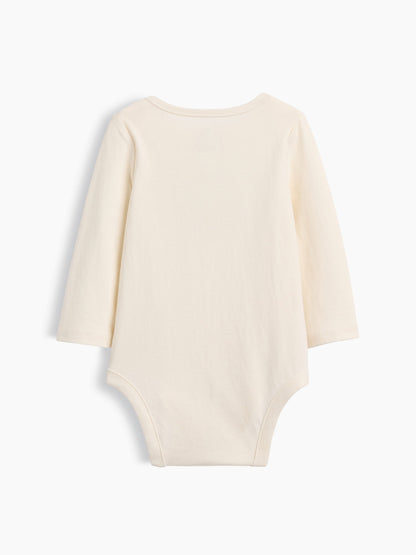 Kırık Beyaz First Favorites Organik Pamuk Grafik Baskılı Bodysuit