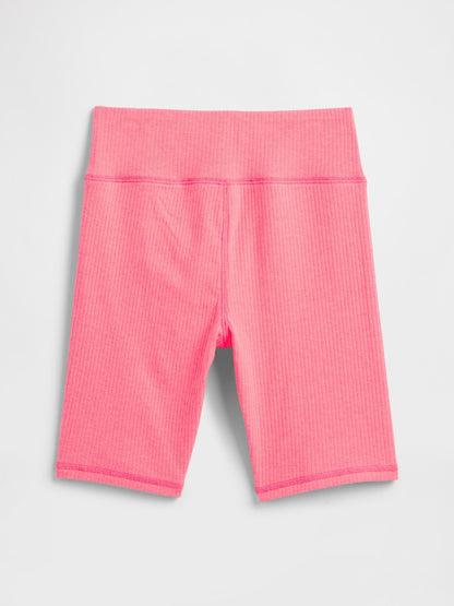 Pembe Fitilli Biker Şort