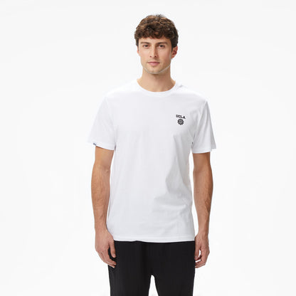 Ucla Bass Erkek Beyaz Bisiklet Yaka T-shirt