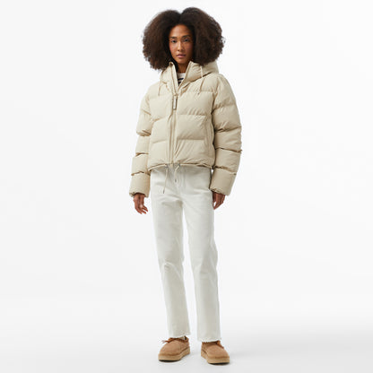 Rains Alta Short Puffer Kadın Krem Mont