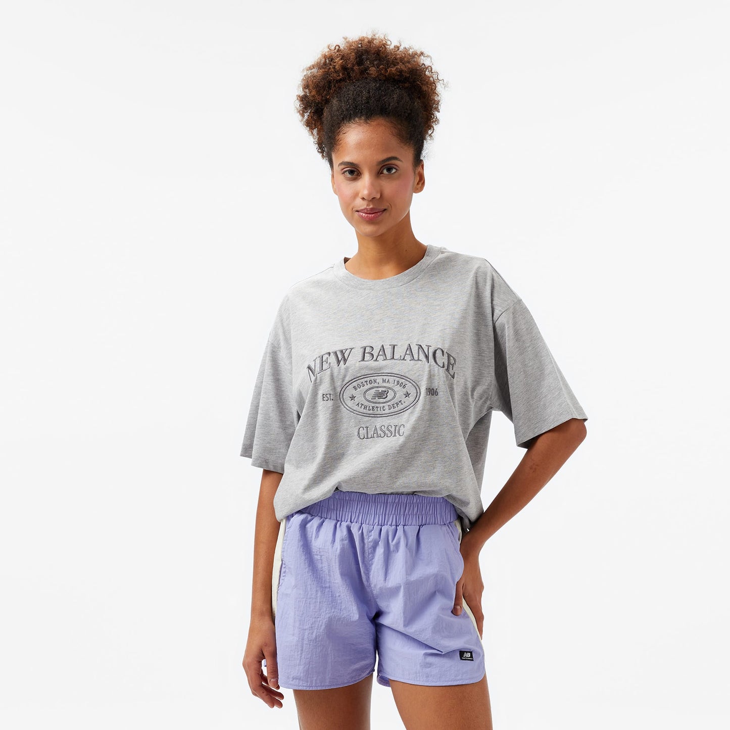 New Balance Lifestyle Erkek Gri T-shirt