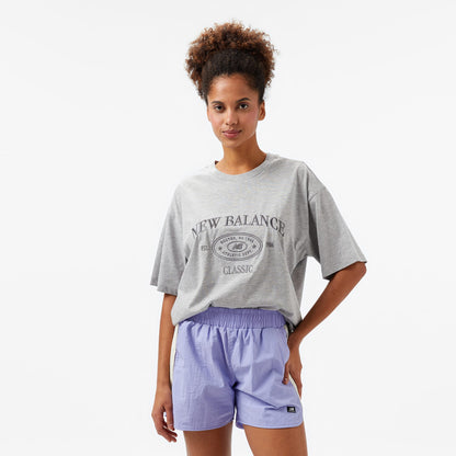 New Balance Lifestyle Erkek Gri T-shirt