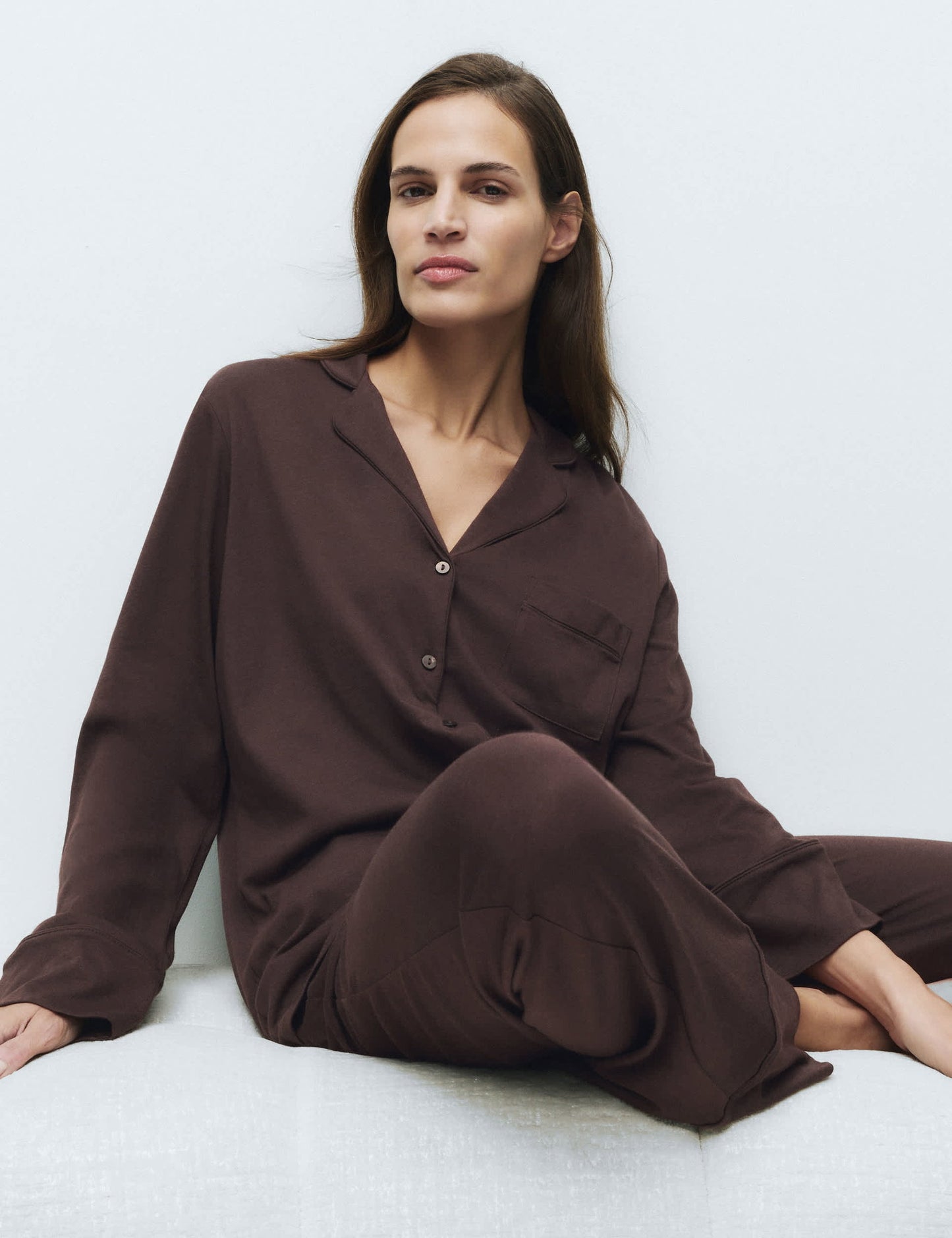 Pamuklu Modal Karışımlı Pijama Takımı