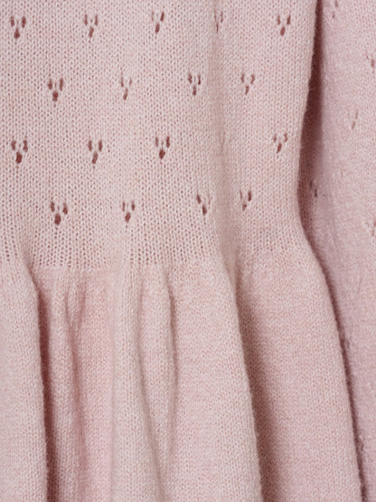 Pembe Cashsoft Yaka Detaylı Elbise