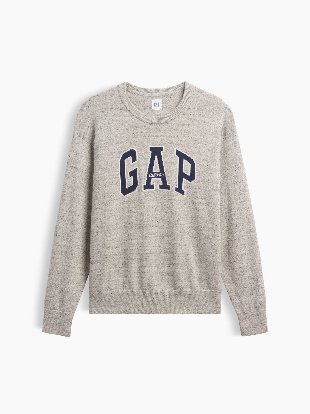 Gri Relaxed Gap Logo Intarsia Kazak