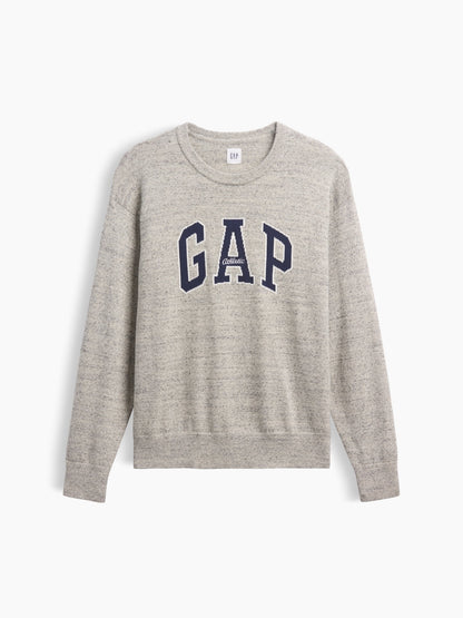 Gri Relaxed Gap Logo Intarsia Kazak