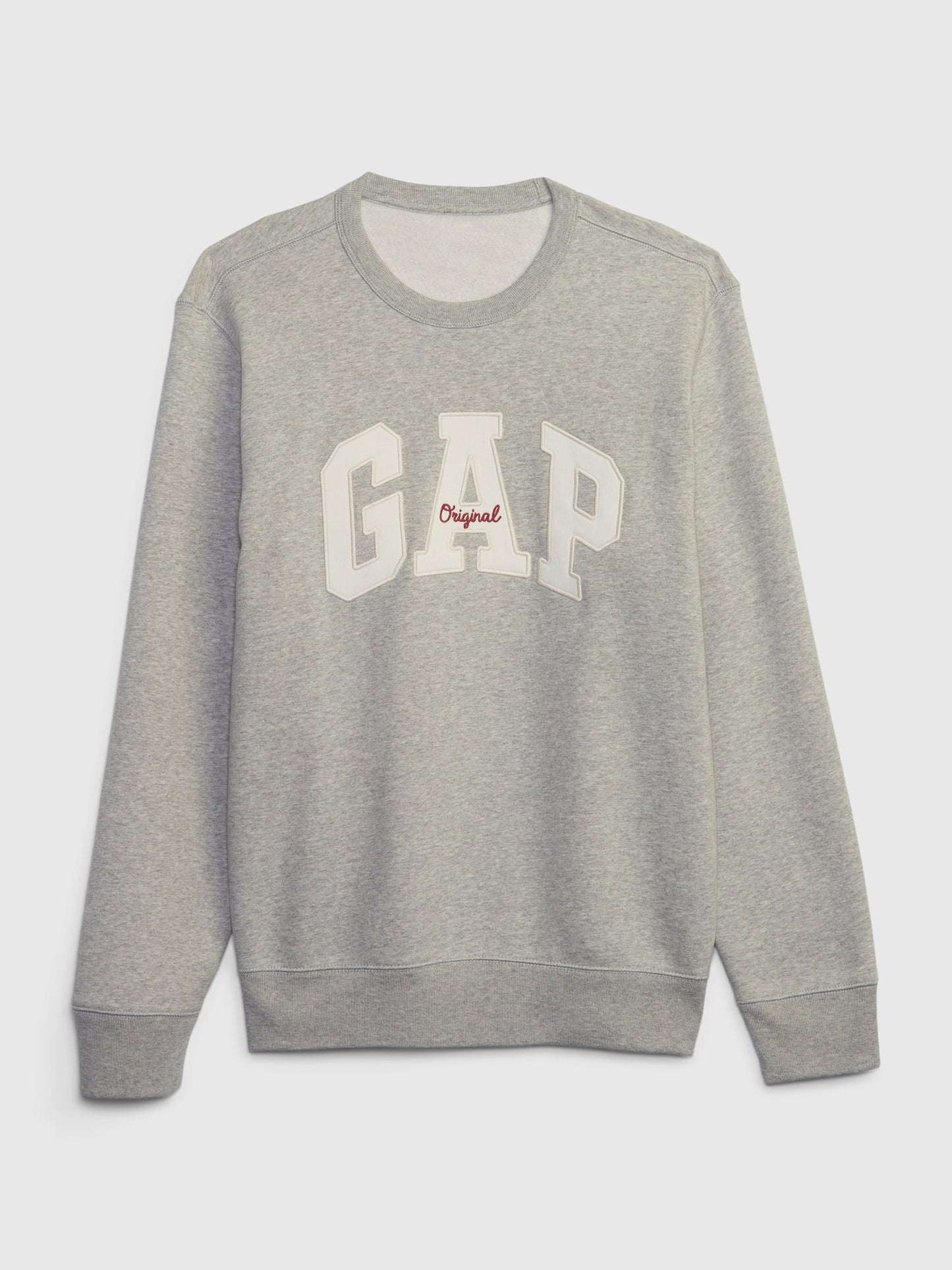 Gri Gap Logo Bisiklet Yaka Sweatshirt