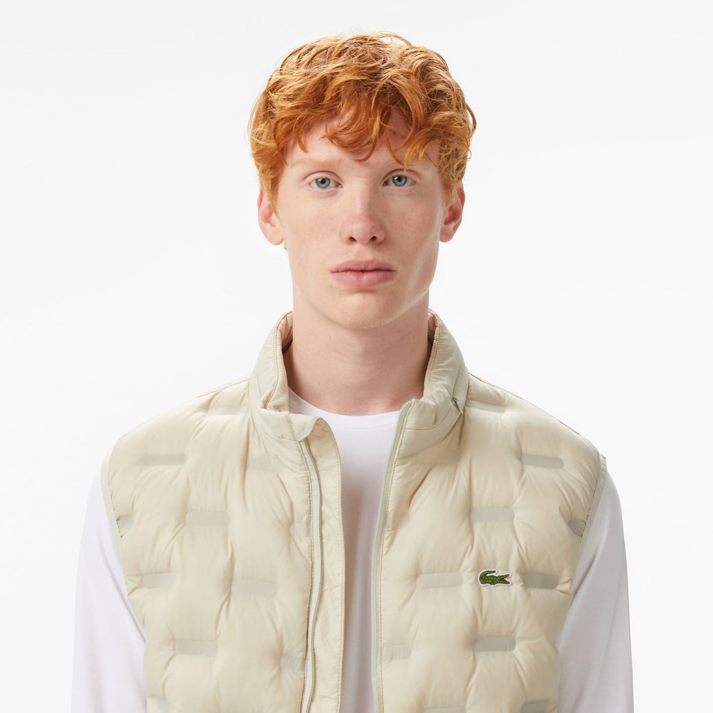 Lacoste Erkek Dik Yaka Açık Gri Yelek